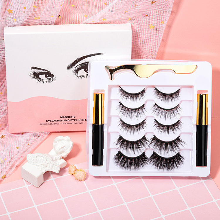 Eyeliner ແມ່ເຫຼັກທີ່ມີຊຸດຂົນຕາ eyelashes